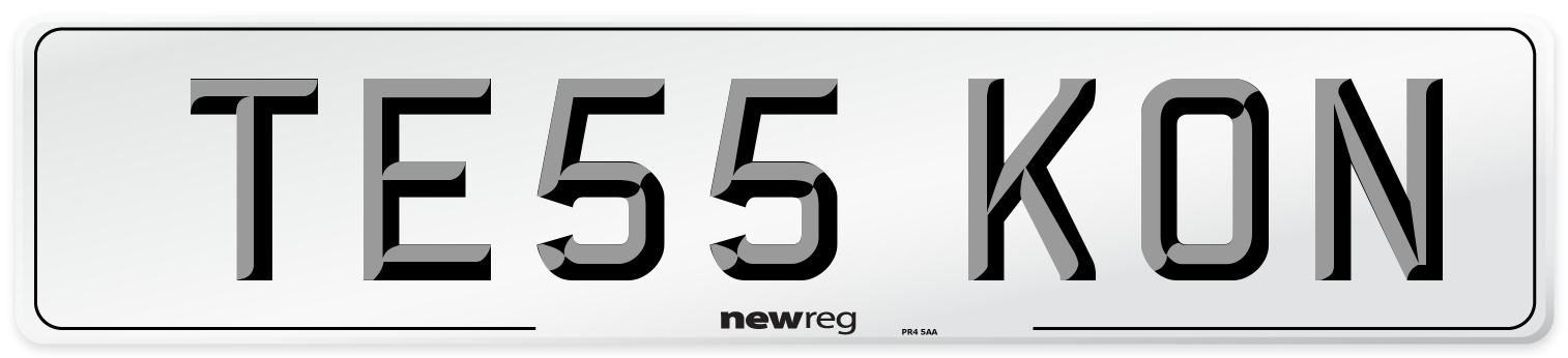 TE55 KON Number Plate from New Reg